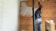 I wanted more space so turned my boring shed into a glam & cosy guest room