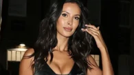 Busty Maya Jama wows in sexy figure-hugging satin dress at new mag launch