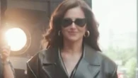 Cheryl poses in leather trench coat for new beauty ad as she makes comeback