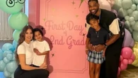 Khloe Kardashian and ex Tristan put on united front for True's first school day