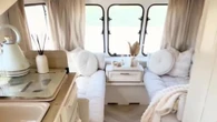 I bought an £800 dusty old caravan & transformed it for £300 in just a week