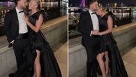 Jojo Siwa stuns in black thigh-cut dress as she attends wedding with Chris Hughes
