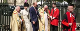 Kate & Wills arrive for VE Day service to remember those killed in WW2