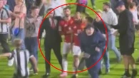 Classy Fernandes protects Mbeumo after pen miss amid Grimsby pitch invasion
