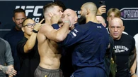 UFC 319 chaos as main event fighters have to separated on stage by Dana White