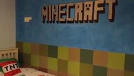 Savvy mum shows off Minecraft bedroom - as £8 of paint looks like £247 wallpaper