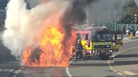 Our rental car burst into FLAMES – we escaped by the skin of our teeth