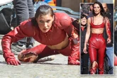 Bella Hadid looks battered, bruised & covered in blood as she shoots TV show