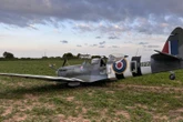 Shocking moment Spitfire 'practising for VE Day event' crash lands in field