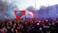 Riot cops tear gas streets as fans 'throw fireworks' before PSG vs Arsenal