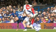 Leif Davis sent off for nasty challenge on Arsenal star Bukayo Saka