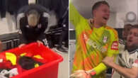 Inside Fulham's wild dressing room bash as stars lob bottles after Man Utd win