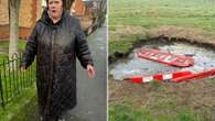 Grandma, 61, plummets into freezing sinkhole after ground gives way beneath her