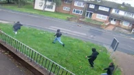 Chilling moment dog walker is chased  by trio before being stabbed to death