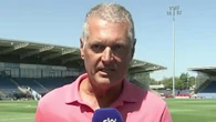 Sky Sports reporter soaked on live TV by sprinkler ahead of pre-season game