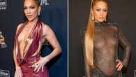 Stunning Jennifer Lopez and Paris Hilton show off curves at pre-Grammys gala