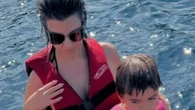 Kourtney Kardashian wows in black thong bikini on luxury yacht in Italy