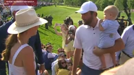 Scheffler in 'peak dad life' as he's handed son with 'poop stain' after £3m win