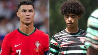 Ronaldo Jr, 14, strikes dad's iconic pose as he makes Portugal debut