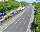 Two major motorways are closed in both directions over lorry fire and crash