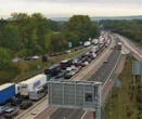 Busy UK motorway grinds to a halt with ALL traffic stopped after crash