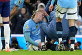 Man City fans fear Haaland could miss season after nasty-looking knee injury