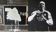 Vandals destroy mural of Eze in Arsenal kit after controversial transfer