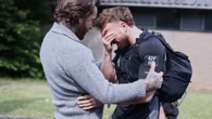 Sam Thompson is comforted by Pete Wicks as disaster strikes on 260 mile run