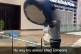 Schoolboy yob who hurled seat over edge of 50ft drop inside mall is jailed
