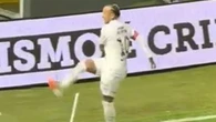 Embarrassing Moment Neymar breaks corner flag in celebration.. but hasn't scored