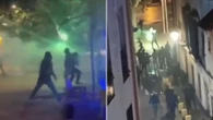 Footie fans attacked with FIREWORK GUN as rivals clash before Euro semi-final