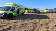 Paraglider rushed to hospital after plunging 10ft when 'parachute collapsed'