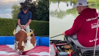 Littler takes part in fishing competition as Hearn rides mechanic bull