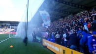 Moment Rangers fans soaked by sprinkler before dramatic Livingston match