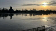 Iconic English ground an ice rink as it's battered by floods & freezing weather