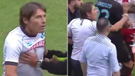 Ex-Chelsea boss Conte storms onto pitch and restrained by fourth official