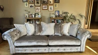 DFS insist the sofa I bought is brown but it's CLEARLY silver - what do you see?