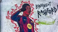 Barcelona fans welcome Marcus Rashford with incredible mural