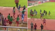 Match descends into chaos with huge brawl and stars punching each other