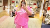 Gemma Collins shows off her two stone weight loss in pink cycling shorts