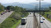 Lorry bursts into flames on busy UK motorway as emergency crews scrambled