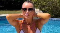 Amanda Holden, 54, looks incredible in a bikini as she strips off for a dip