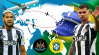 Newcastle duo Bruno and Joelinton's flight makes emergency U-turn