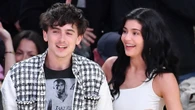 Kylie Jenner and Timothee Chalamet share a kiss at LA Lakers game