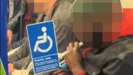 COPS are investigating after a video appeared to show the man lighting a crack pipe on a moving London Underground carriage