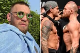 Conor McGregor taunts Poirier with reflective glasses showing his brutal 2014 KO