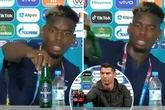 Paul Pogba removes Heienken beer bottle from presser with ace devout Muslim