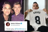 Kroos & Robbie Williams' bizarre bromance from gushing tweets to Man Utd plea