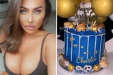Pregnant Lauren Goodger celebrates bf's birthday with a huge cake