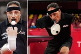 Table tennis star stuns Paralympics fans by playing with bat in his MOUTH